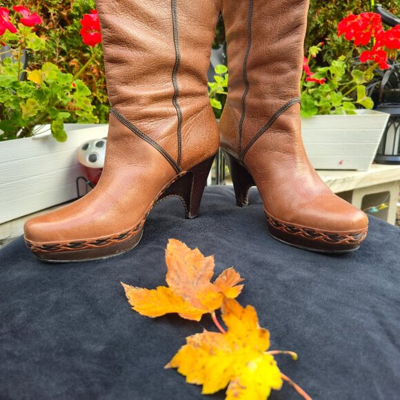 Women's Tall Slip-On Riding Boots Brazilian Leather Knee High by Cole Haan - Picture 3 of 12